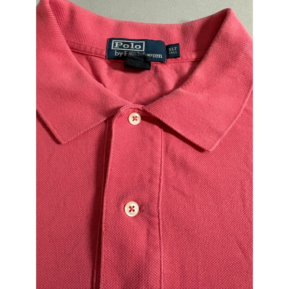 Polo Ralph Lauren Polo Shirt XLT Coral Pink Short Sleeve Pique Cotton Pony Logo